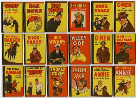 1938-39 Whitman "Famous Comic Strip Story Books Series" Penny Books High Grade Complete Set (18)